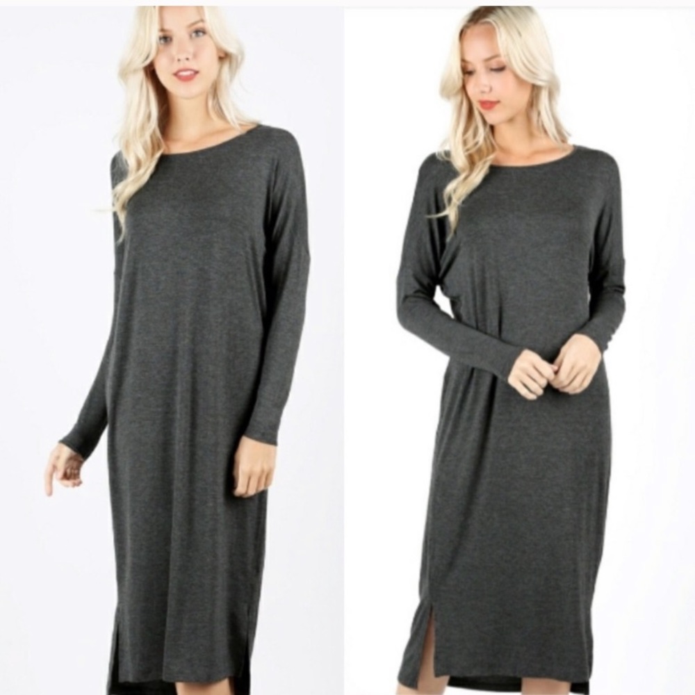 🌻 ZENANA Premium Long Sleeve Midi Dress